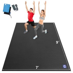 MRO Extra Large Exercise Mat 12’x7’/9’x7’/7’x7’/7’x5′(7mm), High-Density Work…