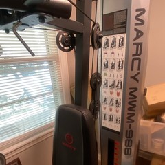 Marcy MWM-988 Adjustable Home Gym w/ Lat Pull Down, Seat & Leg Developer