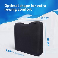 Hornet Watersports Memory Foam Rowing Machine Seat Cushion Designed for Black
