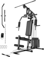 Home Gym Machine System W 100LBS Weight Stack Multifunctional Weight Machine