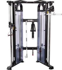 STS Functional Cable Crossover Machine Black Dual Pulley 170lb Stack