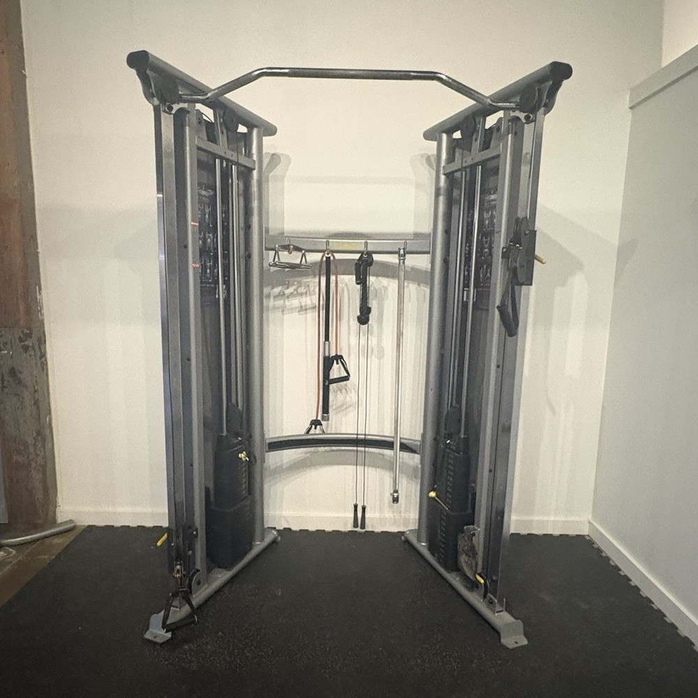 Inflight Fitness FT1000 Adjustable Cable System Home Gym Steel w/ Attachments