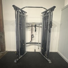 Inflight Fitness FT1000 Adjustable Cable System Home Gym Steel w/ Attachments