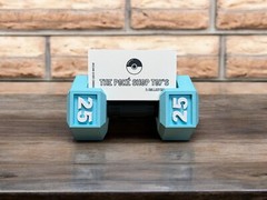 Dumbbell Business Card Holder Gym Athletic Trainer Gift Strength Weightlifter