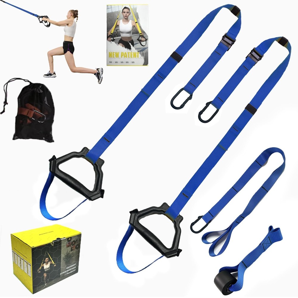 Bodyweight Resistance Training Straps, Complete Home Gym Fitness Trainer kit …