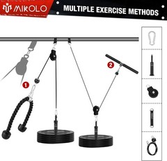 Heavy-Duty Fitness Pulley System with Detachable Handles for Full-Body Workouts