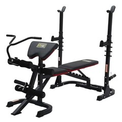 Adjustable Weight Bench, Workout Bench for Home Gym, Adjustable Metal Black