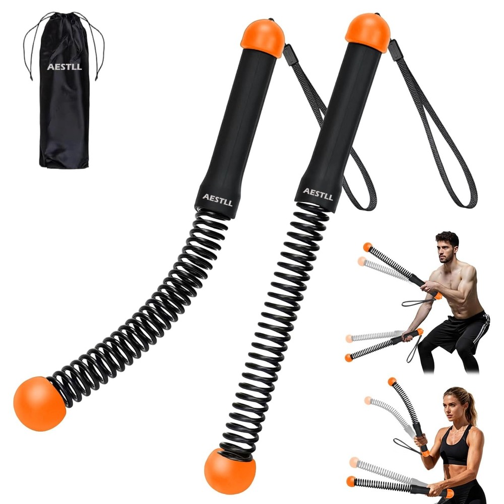 Ropeless Battle Ropes Weighted — 2 Pack Portable Cordless Battle Ropes for
