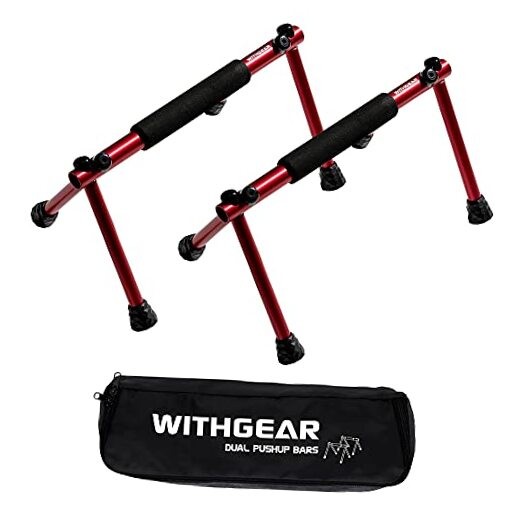 Push Up Bar – Folding Dip Bar for Home Workout, Lightweight & Portable Hawk Red