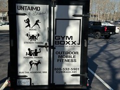 Mobile Gym Business for Sale gym equipment with boxing bags