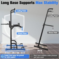 Sportsroyals Power Tower Dip Station Pull Up Bar for Home Gym Strength
