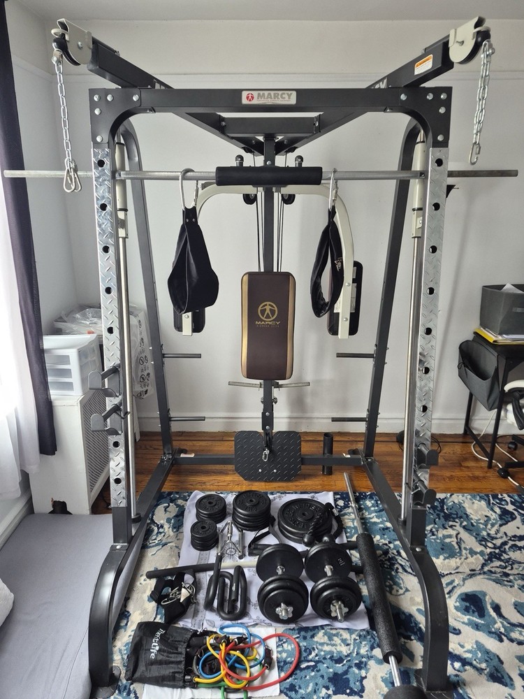 Marcy Full Body Home Gym + 225LB Weights + dumbbells + more stuff…