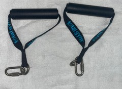Total Gym Web Handles with Light Blue Lettering