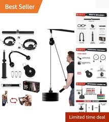 Compact and Portable Dual Pulley System – 280 lb Weight Limit, Easy Assembly