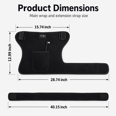 Hip Brace with Heat and Vibration, Adjustable Heating Pad for Hip Wearable Su…