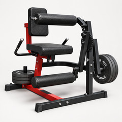 Leg Extension Curl Machine Plate Loaded Adjustable Lower Body Trainer Home Gym