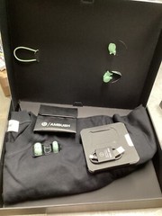 AMBUSH Gym Box with Mens Black T Shirt, Sports Wireless Headset, Cable & Case
