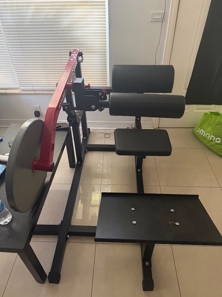 Syedee Hip Thrust Machine, Plate-Loaded Glute Bridge Machine