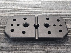 (QTY 4) Vinyl Rectangle Weight Plate 10 LBS EACH 14.5″ L x 7″ Stackable, Black