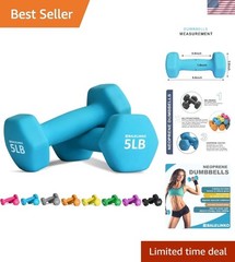 Durable 5 lb Neoprene Dumbbell Set – Perfect for Weight Loss and Muscle Toning