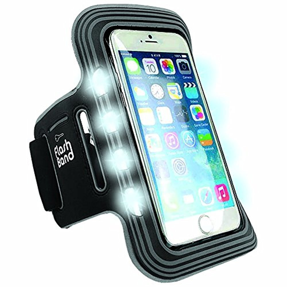 iWerkz Universal Flash Band Flashing Sports Armband – Retail Packaging – Black