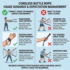 Ropeless Battle Ropes for Home Gym, Portable Weighted Cordless Battle Ropes S…