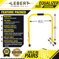 Equalizer Total Body Strengthener – Portable Dip Station for Full Bodyweight Tra