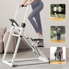 Foldable Climbing Stepper Machine – Adjustable Handrails, 3-Speed Slope, Home…