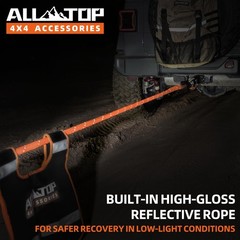 ALL-TOP Kinetic Recovery Rope (Reflective) 48000Lbs, 1in x 30ft, Heavy Duty 3…