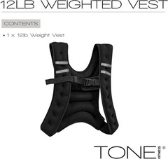 Tone Weighted Vest 12 lbs – Adjustable Fit & Comfortable for Active Lifestyles