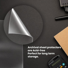 Performore 25 Pack of 8.5X14 Legal Size Heavyweight Long Clear Sheet Protectors,