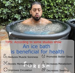 Cold Plunge Tub for Athletes Recovery Outdoor Portable Ice Bath Tub Complete Kit