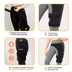 Electric Heating Hip Support Brace With Massage Pad – Adjustable USB Strap