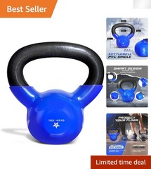Portable 10 LB Vinyl Coated Kettlebell – Ideal for Strength Training & Grip Work
