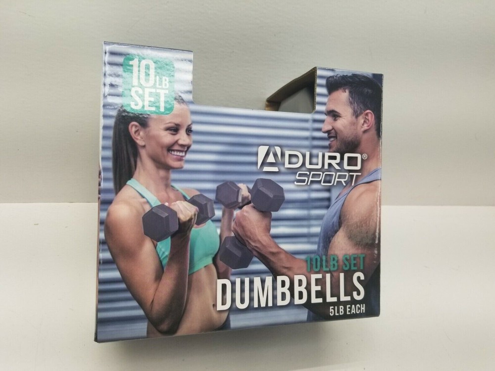 BRAND NEW & SEALED! Aduro Sport Dumbbells 10lb Set, 2 x 5lb Each, FREE SHIPPING!