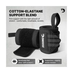 DMoose Fitness Wrist Wraps for Weightlifting 18″ – Heavy Duty G… FAST USA SHIP
