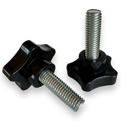 2 x Bowflex Ultimate Threaded Locking Knobs For Leg Extension Seat Rail NEW Pair
