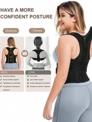 Adjustable Full Back Posture Corrector – Lumbar & Shoulder Support Pain Relie…