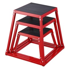 Plyometric Jump Boxes, 12/18/24 Inch Plyo Box, Platform and Jumping Agility Box,