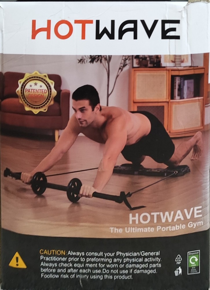 HOTWAVE Portable Push-Up Board Home Gym Exercise System, Black
