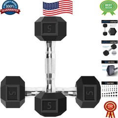 Compact 5 LB Dumbbells Set with Ergonomic Handles – Space-Saving Fitness Gear