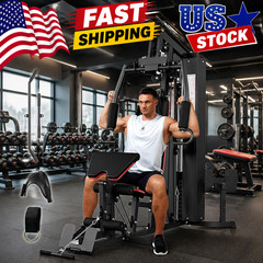 Multifunctional Home Gym Equipment, Workout Station with 150LBS Weight Stack