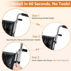 2 Pack Wheelchair Handle Extenders (300lbs Weight Capacity) Stroller Handle