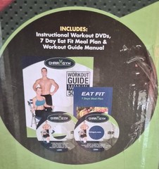 Emson Chair Gym with Twister Seat & Workout DVDs Total Body Workout New Open Box