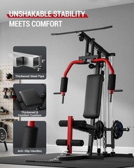 5-in-1 Home Gym Equipment , Workout Machine with LAT Pulldown, 300LB Capacity
