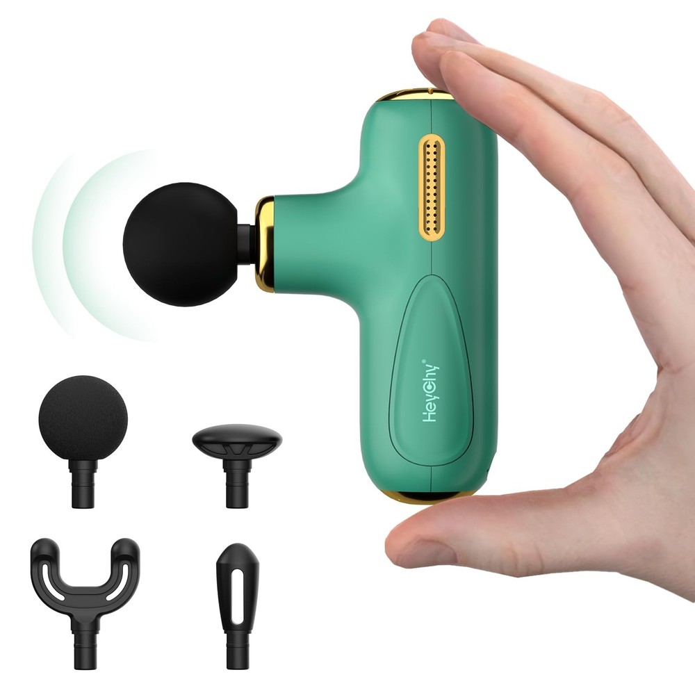 HEYCHY Super Mini Massage Gun Deep Tissue, Pocket Sized Percussion Muscle Mas…