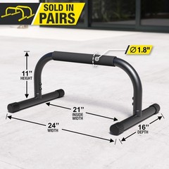 Lebert Fitness Parallette Push Up Bars Dip Station Stand – Perfect for Home a…