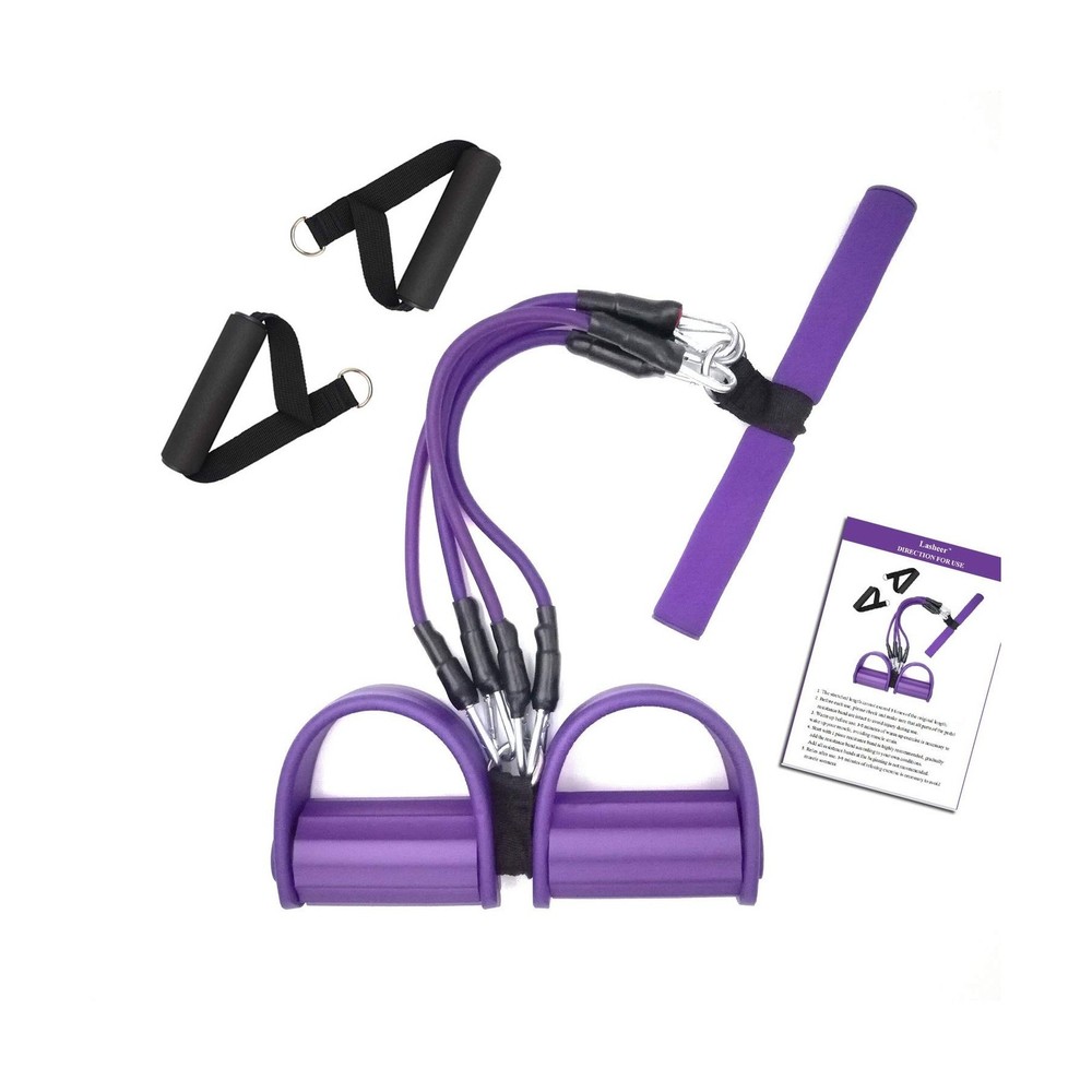 Pedal Resistance Band, 4-Tube Elastic Pull Rope, Sit-up Equipme… FAST USA SHIP