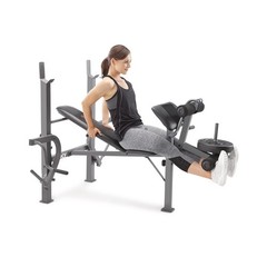 Marcy Standard Weight Bench Incline with Leg Developer and Butterfly Arms, Mu…