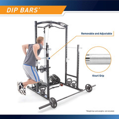 Marcy MWM-7041 Home Gym Cage Squat Rack Pulley Lat Pull Up Dip Weight Station
